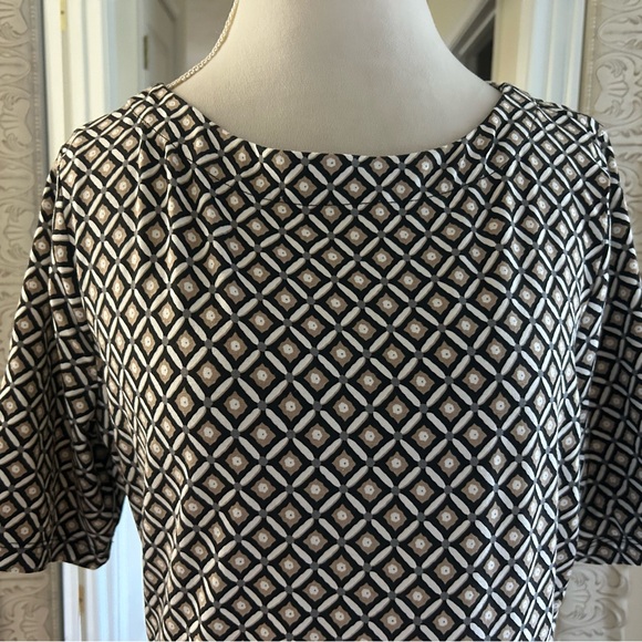 Croft & Barrow Black and White Geometric Dress - Picture 2 of 5